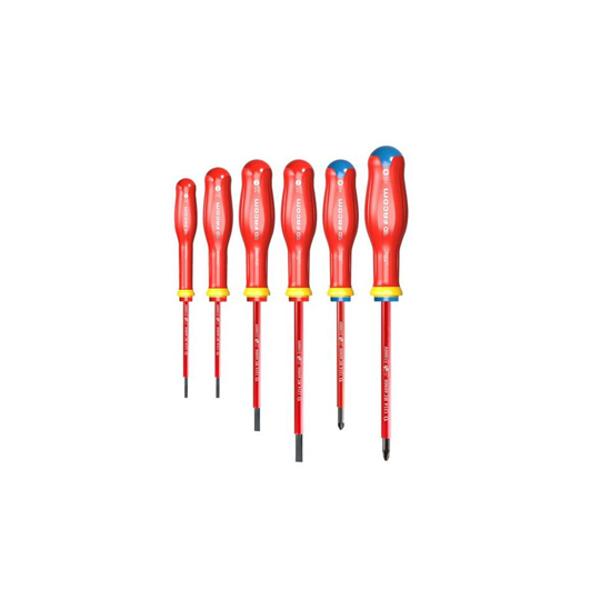 JEU DE 6 TOURNEVIS PROTWIST ISOLÉS 1000V (PLATS ET POZIDRIV) FACOM