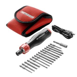 ASSISTED SCREWDRIVER E-PROTWIST WITH CASE + 15 BITS FACOM