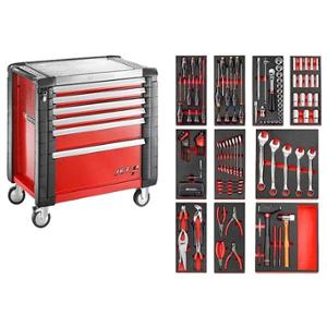 COMPOSITION PL + WORKSHOP TROLLEY 4 MODULES 6 DRAWS FACOM