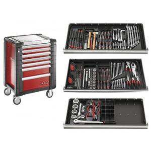 COMPOSITION PL + WORKSHOP TROLLEY 3 MODULES 7 DRAWS FACOM