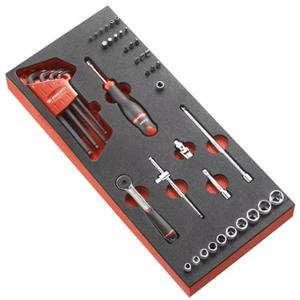 MODULE MOUSSE CLIQUET DOUILLES 1 / 4"FACOM