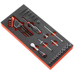MODULE MOUSSE CLIQUET HP 1 / 4" ET DOUILLES FACOM
