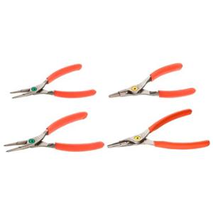 JEU DE 4 PINCES CIRCLIPS INTÉRIEURES / EXTÉRIEURES, BECS DROITS, 12 À 25MM ET 18 À  60MM FA