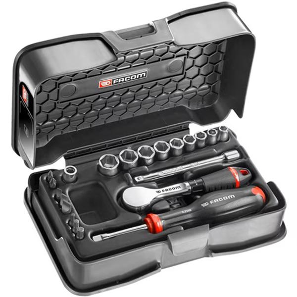 COFFRET CLIQUET HP + DOUILLES 1 / 4" 21 PIÈCES - BOÎTE MBOX FACOM
