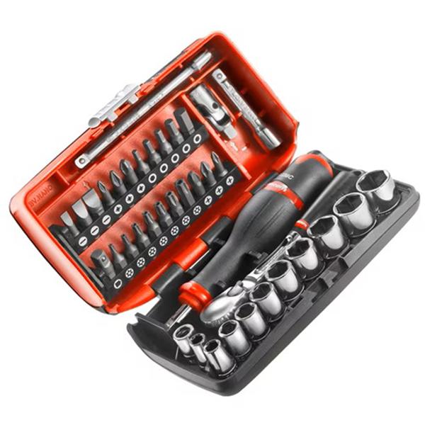 COFFRET CLIQUET ÉTANCHE + DOUILLES 1 / 4" 6 PANS - BOÎTE NANO FACOM