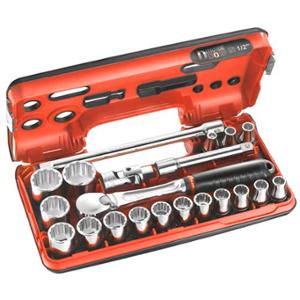 COFFRET DE DOUILLES 1 / 2" 12 PANS - 21PIÈCES FACOM