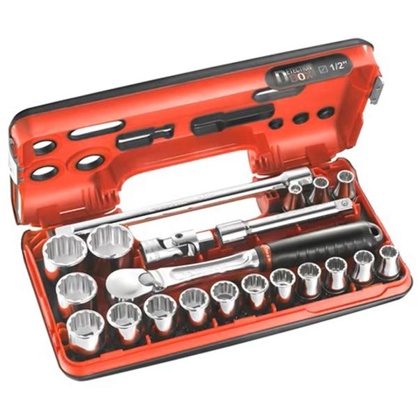 BOX SET DE SOCKETS 1/2 12 SIDED 21 PARTS FACOM
