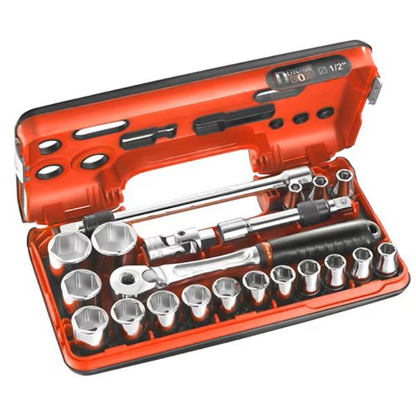 BOX SET DBOX PAWL WATERPROOF TO LOCKING + SOCKETS 1/2 HEXAGONAL 21 PARTS FACOM