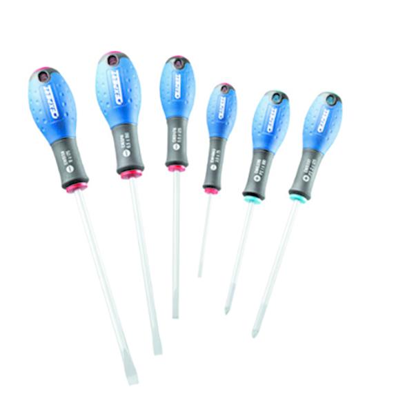 JEU DE 6 TOURNEVIS - FENTE / PZ - EXPERT - E160903