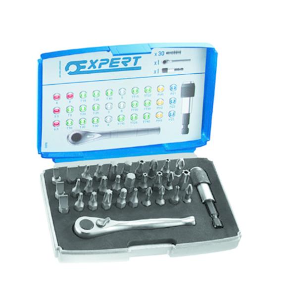 BOITE D'EMBOUTS 1 / 4" + ACC 32PCS - EXPERT - E131702