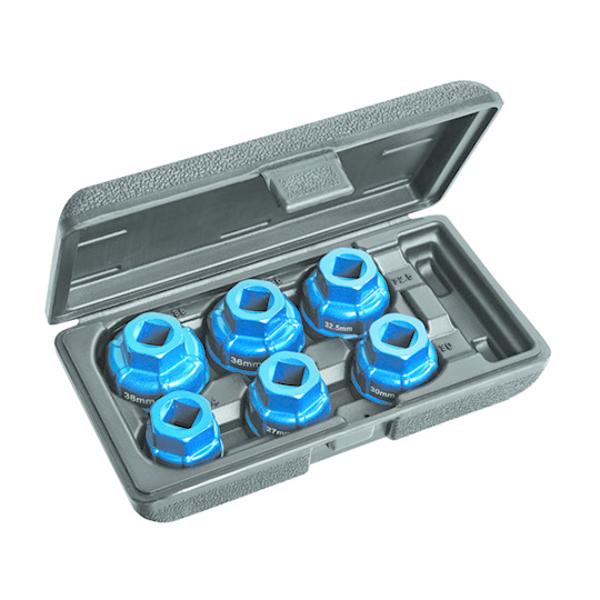 COFFRET DE 6 DOUILLES COIFFES EN ALUMINIUM - EXPERT - E200239