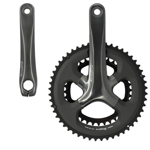 CHAINSET -ROAD- COMPACT 52-36 TEETH LENGTH: 170 SHIMANO TIAGRA 4700 BLACK 10 GEARS