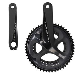 CHAINSET -ROAD- COMPACT 52-36 TEETH LENGTH: 172.5 SHIMANO ULTEGRA R8000 BLACK 11 GEARS