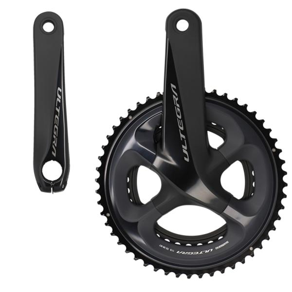 CHAINSET -ROAD- COMPACT 52-36 TEETH LENGTH: 172.5 SHIMANO ULTEGRA R8000 BLACK 11 GEARS
