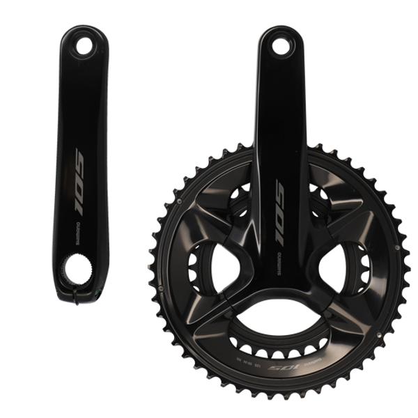 CHAINSET -ROAD- COMPACT 50-34 TEETH LENGTH: 170 SHIMANO 105 R7100 BLACK 12 GEARS