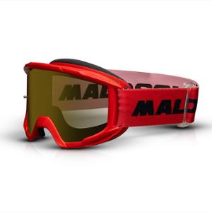 LUNETTE / MASQUE CROSS MALOSSI ROUGE ANTI-RAYURE / ANTI UV- HOMOLOGUE CE