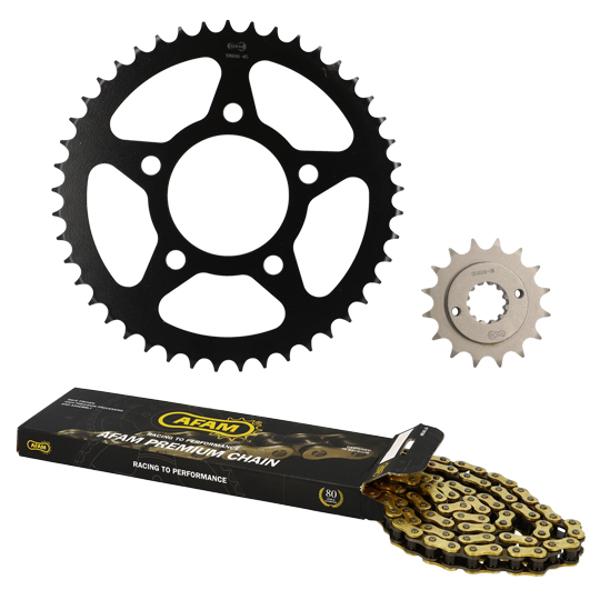 KIT CADENA AFAM ADAPT HONDA XRV 750 AFRICA TWIN 1993-2000 16X45 124M (DEMULT. ORIGINAL)