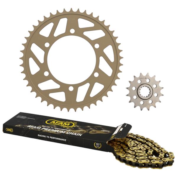 CHAIN KIT AFAM ALU FOR RACING YAM YZF-R6 2006-2024 16X45  114 LINKS - ORIGINAL DEMULTIPLICATION