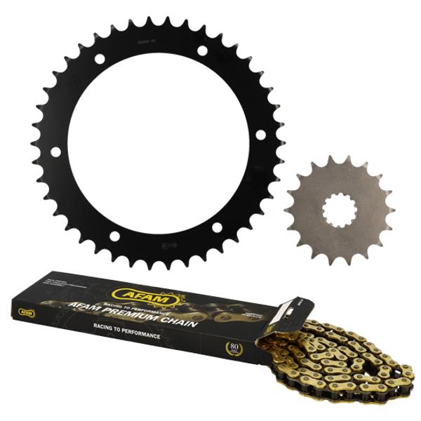 KIT CADENA AFAM ADAPT TRIUMPH 1050 SPEED TRIPLE 2005-2010 18X42 106M (DEMULT. ORIGINAL)