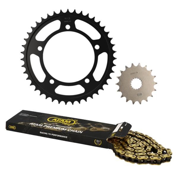 KIT CADENA AFAM ADAPT SUZUKI GSX 1300 R HAYABUSA 2008-2012 18X43 114M (DEMULT. ORIGINAL)