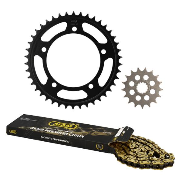 KIT CADENA AFAM ADAPT SUZUKI GSX-R1000 #525 END 2001-2006 17X42 110M (DEMULT. ORIGINAL)