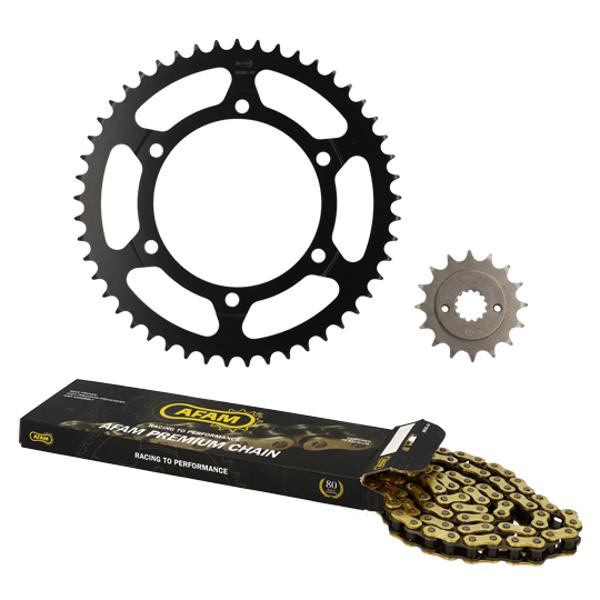 KIT CADENA AFAM ADAPT HONDA XRV 650 AFRICA TWIN 1988-1989 16X49 124M (DEMULT. ORIGINAL)