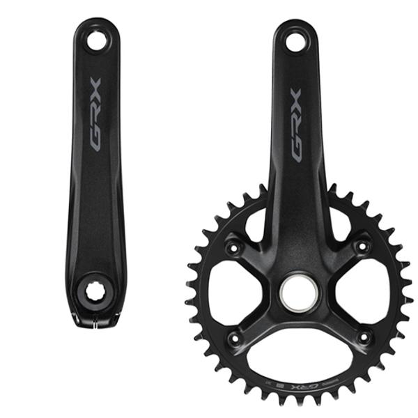 CHAINSET -ROAD/GRAVEL- MONO 38 TEETH LENGTH: 172.5 SHIMANO GRX RX610 BLACK 12 GEARS