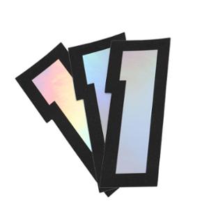 AUTOCOLLANT DOPPLER NUMERO 1 HOLOGRAPHIQUE 10X7.5CM (X3)