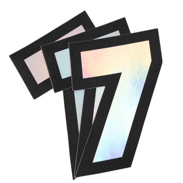 AUTOCOLLANT DOPPLER NUMERO 7 HOLOGRAPHIQUE 10X7.5CM (X3)