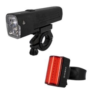 ECLAIRAGE VELO AV+AR RECHARG. KHEAX LEZAT / TEGMEN 1000 / 100L FIXATION CINTRE LED