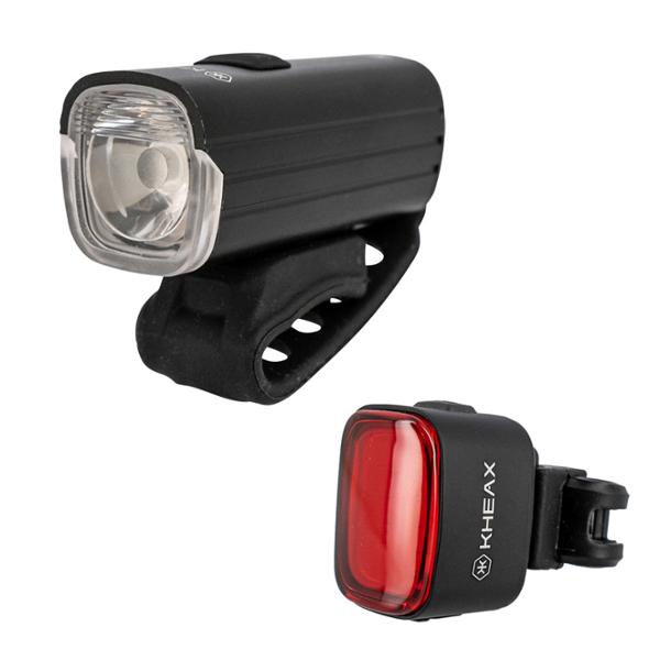 ECLAIRAGE VELO AV+AR RECHARG. KHEAX RANA / MAÏA 400 / 70L FIXATION CINTRE LED