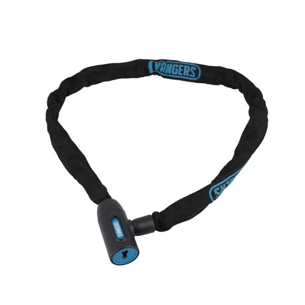 LOCK BIKE -CHAIN- WITH KEY DIAMETER: 4x90cm RANGERS BLACK