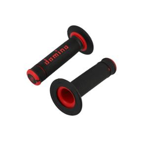 GRIPS DOMINO A190 CROSS/ENDURO BLACK/RED  - 120mm (PAIR)