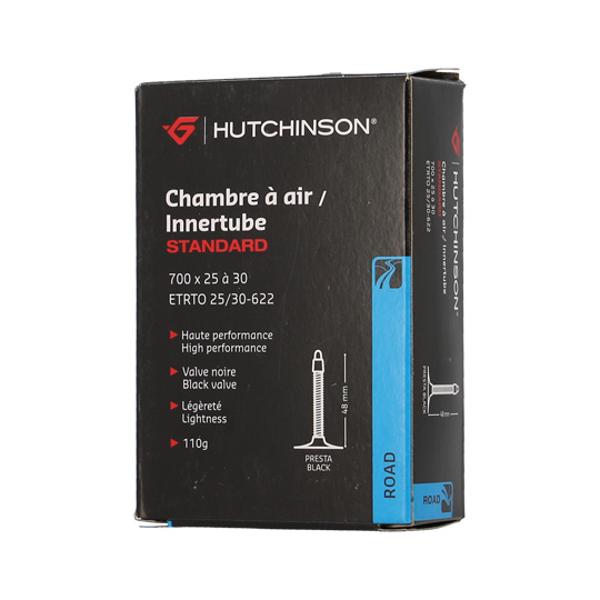 CHAMBRE A AIR VELO 700C (25 / 30-622) VP 48 MM HUTCHINSON STANDARD (VALVE NOIRE)
