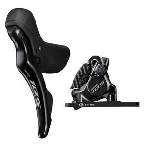 FREIN A DISQUE ROUTE HYDRAULIQUE SHIMANO 105 AVANT 2X12V. R7120 DOUBLE NOIR (LEVIER-MANETT