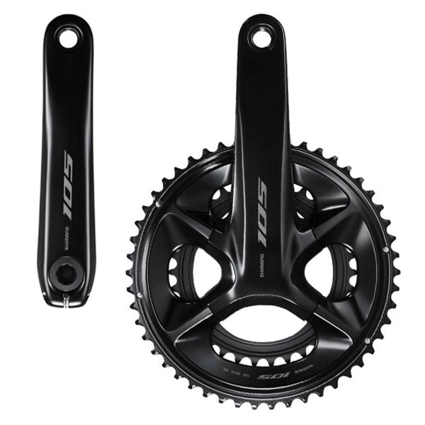 CHAINSET -ROAD- COMPACT 50-34 TEETH LENGTH: 165 SHIMANO 105 R7100 BLACK 12 GEARS