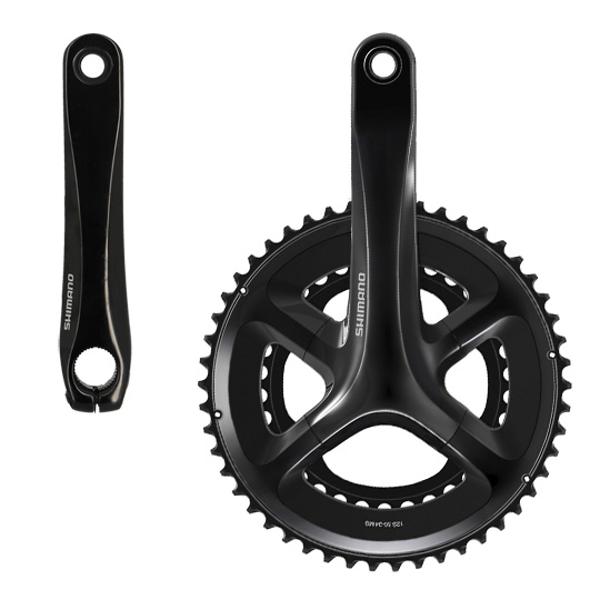 CHAINSET -ROAD- COMPACT 50-34 TEETH LENGTH: 175 SHIMANO RS520 BLACK 12 GEARS