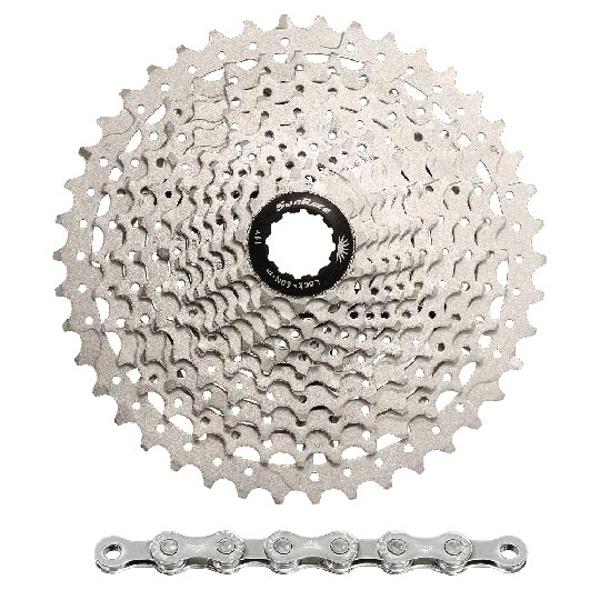 CASSETTE & CHAIN 10 GEARS -MTB- SUNRACE CSMS3/CN10A - 11-40 TEETH  - COMPATIBLE SHIMANO