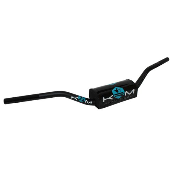 GUIDON MECABOITE / MOTO KRM OVERSIZE D28.6 ALU KRM PRO RIDE AVEC MOUSSE - NOIR / TURQUOISE