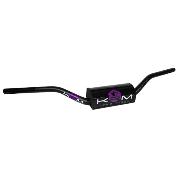 GUIDON MECABOITE / MOTO KRM OVERSIZE D28.6 ALU KRM PRO RIDE AVEC MOUSSE - NOIR / VIOLET