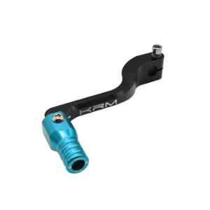 SELECTEUR VITESSE KRM ADAPT. DERBI SENDA ALU NOIR / TURQUOISE (REPLIABLE)