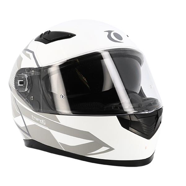 CASQUE INTEGRAL DOUBLE ECRAN TRENDYT-604 CHACTAS GRIS / BLANC MAT