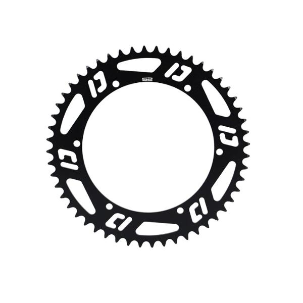 COURONNE CYCLO DOPPLER OPEN ALU CNC NOIR 52 DTS POUR PORTE COURONNE DOPPLER ET F.E