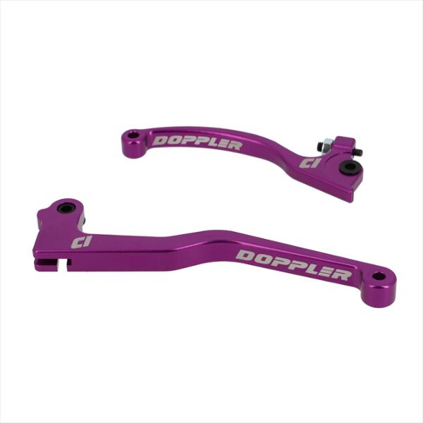LEVERS -GEARED 50cc- DOPPLER FOR RIEJU MRT 2018-> (AJP) CNC PURPLE  - PAIR