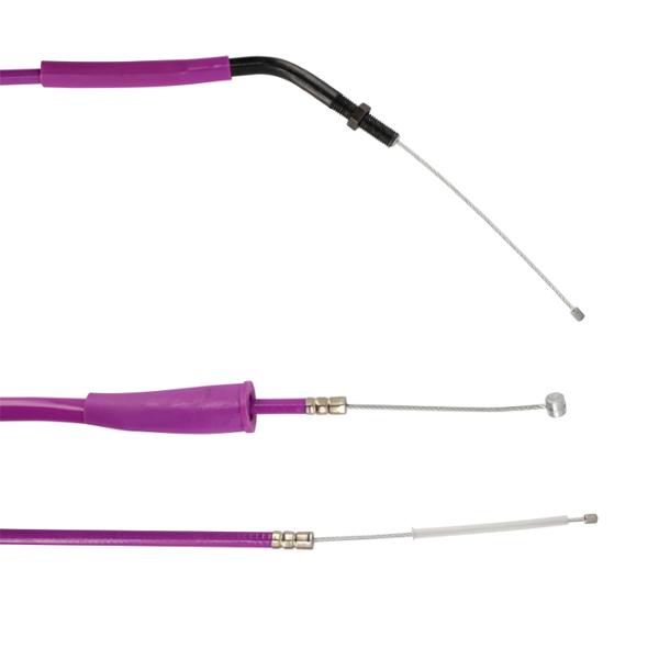 THROTTLE CABLE -GEARED 50cc- DOPPLER TEFLON FOR DERBI SENDA/SMT/RCR EURO3/4 PURPLE