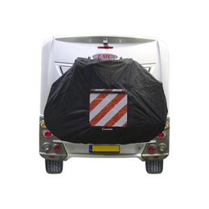 HOUSSE DE PROTECTION VELO DS COVERS STAR POUR PORTE VELOS NOIR AVEC PLAQUE SIGNALISATION (