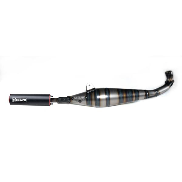 EXHAUST -MOPED- YASUNI FOR PEUGEOT 103 VOGUE/SP/MVL - BLACK/RED SILENCER