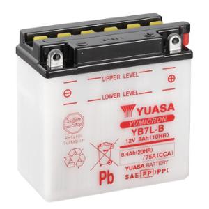 BATTERIE YB7L-B YUASA 12V8AH YUMICRON LG135 L75 H133 (SANS ACIDE)