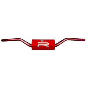GUIDON MECABOITE / MOTO OVERSIZE D28.6 ALU KRM PRO RIDE + MOUSSE FULL ROUGE  HOLOGRAPHIQUE