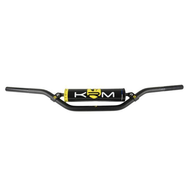 HANDLBAR -GEARED50cc/MOTO- CROSS BAR KRM PRO RIDE WITH FOAM - BLACK/YELLOW